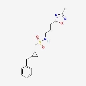 1-(2-benzylcyclopropyl)-N-[3-(3-methyl-1,2,4-oxadiazol-5-yl)propyl]methanesulfonamide