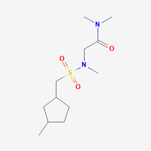 molecular formula C12H24N2O3S B7406682 N,N-dimethyl-2-[methyl-[(3-methylcyclopentyl)methylsulfonyl]amino]acetamide 