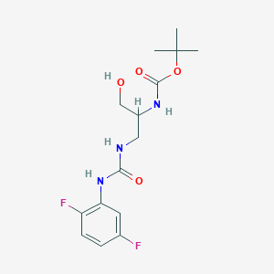 tert-butyl N-[1-[(2,5-difluorophenyl)carbamoylamino]-3-hydroxypropan-2-yl]carbamate