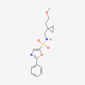 N-[[1-(2-methoxyethyl)cyclopropyl]methyl]-2-phenyl-1,3-oxazole-5-sulfonamide