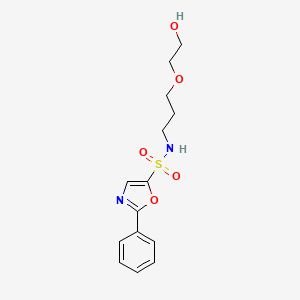 N-[3-(2-hydroxyethoxy)propyl]-2-phenyl-1,3-oxazole-5-sulfonamide