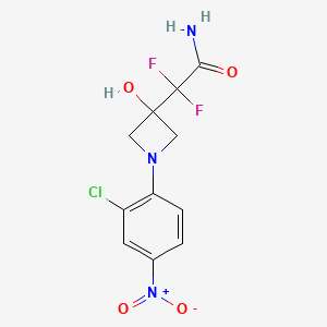 2-[1-(2-Chloro-4-nitrophenyl)-3-hydroxyazetidin-3-yl]-2,2-difluoroacetamide