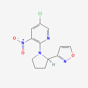 3-[(2R)-1-(5-chloro-3-nitropyridin-2-yl)pyrrolidin-2-yl]-1,2-oxazole