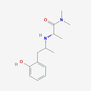 molecular formula C14H22N2O2 B7406764 (2S)-2-[1-(2-hydroxyphenyl)propan-2-ylamino]-N,N-dimethylpropanamide 