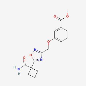 Methyl 3-[[5-(1-carbamoylcyclobutyl)-1,2,4-oxadiazol-3-yl]methoxy]benzoate