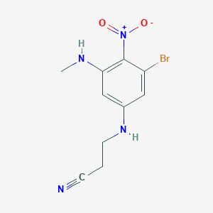 3-[3-Bromo-5-(methylamino)-4-nitroanilino]propanenitrile