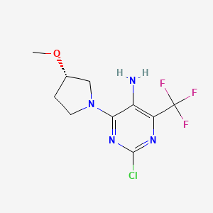 2-chloro-4-[(3S)-3-methoxypyrrolidin-1-yl]-6-(trifluoromethyl)pyrimidin-5-amine