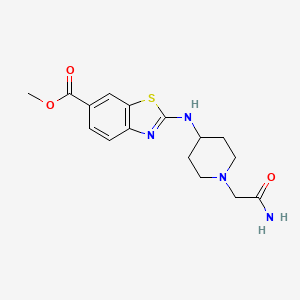 Methyl 2-[[1-(2-amino-2-oxoethyl)piperidin-4-yl]amino]-1,3-benzothiazole-6-carboxylate