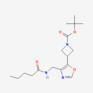 Tert-butyl 3-[4-[(pentanoylamino)methyl]-1,3-oxazol-5-yl]azetidine-1-carboxylate