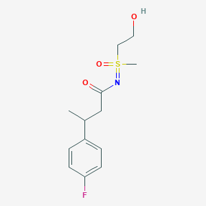 3-(4-fluorophenyl)-N-(2-hydroxyethyl-methyl-oxo-lambda6-sulfanylidene)butanamide