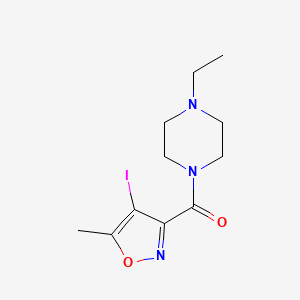 molecular formula C11H16IN3O2 B7406981 (4-Ethylpiperazin-1-yl)-(4-iodo-5-methyl-1,2-oxazol-3-yl)methanone 