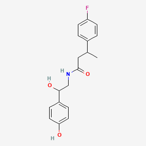 3-(4-fluorophenyl)-N-[2-hydroxy-2-(4-hydroxyphenyl)ethyl]butanamide