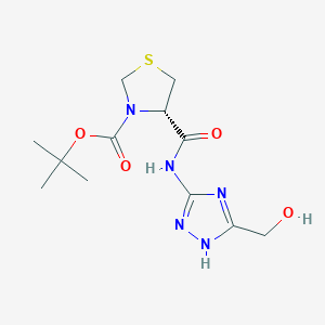 tert-butyl (4S)-4-[[5-(hydroxymethyl)-1H-1,2,4-triazol-3-yl]carbamoyl]-1,3-thiazolidine-3-carboxylate