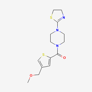 [4-(4,5-Dihydro-1,3-thiazol-2-yl)piperazin-1-yl]-[4-(methoxymethyl)thiophen-2-yl]methanone