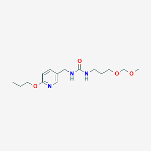 molecular formula C15H25N3O4 B7407037 1-[3-(Methoxymethoxy)propyl]-3-[(6-propoxypyridin-3-yl)methyl]urea 