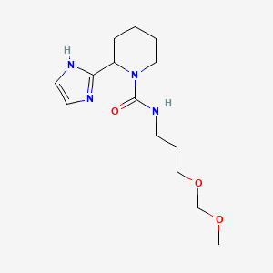 molecular formula C14H24N4O3 B7407045 2-(1H-imidazol-2-yl)-N-[3-(methoxymethoxy)propyl]piperidine-1-carboxamide 