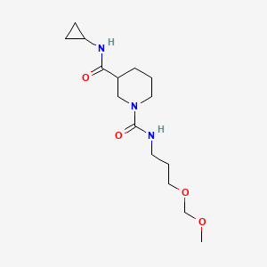 molecular formula C15H27N3O4 B7407053 3-N-cyclopropyl-1-N-[3-(methoxymethoxy)propyl]piperidine-1,3-dicarboxamide 