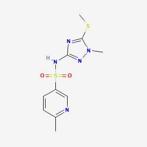 6-methyl-N-(1-methyl-5-methylsulfanyl-1,2,4-triazol-3-yl)pyridine-3-sulfonamide