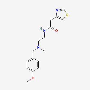 N-[2-[(4-methoxyphenyl)methyl-methylamino]ethyl]-2-(1,3-thiazol-4-yl)acetamide