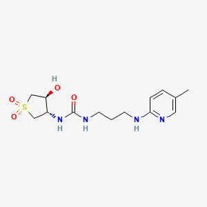 1-[(3S,4S)-4-hydroxy-1,1-dioxothiolan-3-yl]-3-[3-[(5-methylpyridin-2-yl)amino]propyl]urea