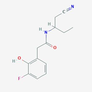 molecular formula C13H15FN2O2 B7407176 N-(1-cyanobutan-2-yl)-2-(3-fluoro-2-hydroxyphenyl)acetamide 