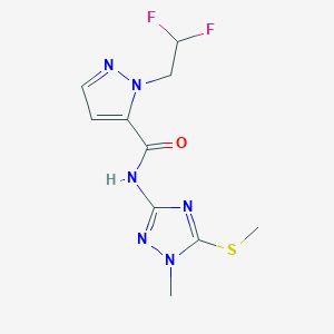 2-(2,2-difluoroethyl)-N-(1-methyl-5-methylsulfanyl-1,2,4-triazol-3-yl)pyrazole-3-carboxamide