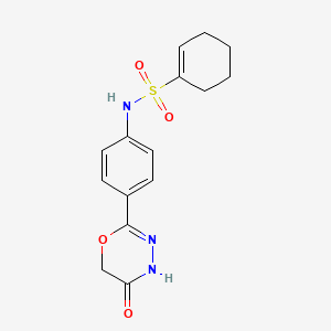 N-[4-(5-oxo-4H-1,3,4-oxadiazin-2-yl)phenyl]cyclohexene-1-sulfonamide