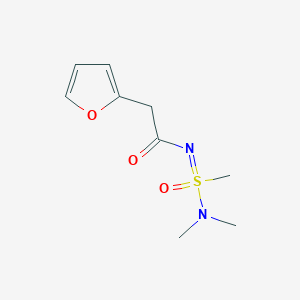 N-(dimethylamino-methyl-oxo-lambda6-sulfanylidene)-2-(furan-2-yl)acetamide