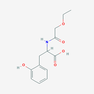 molecular formula C13H17NO5 B7407202 2-[(2-Ethoxyacetyl)amino]-3-(2-hydroxyphenyl)propanoic acid 