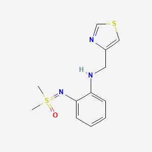 2-[[dimethyl(oxo)-lambda6-sulfanylidene]amino]-N-(1,3-thiazol-4-ylmethyl)aniline