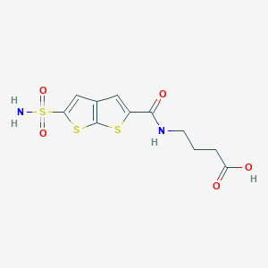 4-[(5-Sulfamoylthieno[2,3-b]thiophene-2-carbonyl)amino]butanoic acid