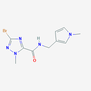 5-bromo-2-methyl-N-[(1-methylpyrrol-3-yl)methyl]-1,2,4-triazole-3-carboxamide