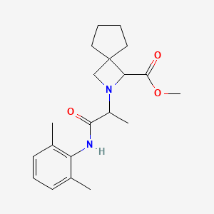 Methyl 2-[1-(2,6-dimethylanilino)-1-oxopropan-2-yl]-2-azaspiro[3.4]octane-3-carboxylate