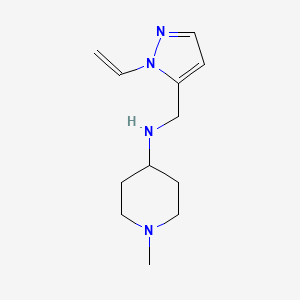 molecular formula C12H20N4 B7407278 N-[(2-ethenylpyrazol-3-yl)methyl]-1-methylpiperidin-4-amine 