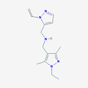 1-(2-ethenylpyrazol-3-yl)-N-[(1-ethyl-3,5-dimethylpyrazol-4-yl)methyl]methanamine