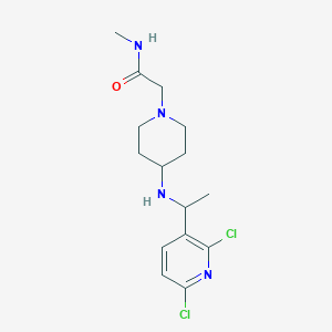 2-[4-[1-(2,6-dichloropyridin-3-yl)ethylamino]piperidin-1-yl]-N-methylacetamide