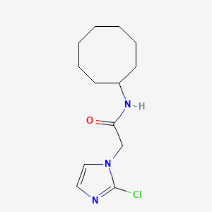 molecular formula C13H20ClN3O B7407319 2-(2-chloroimidazol-1-yl)-N-cyclooctylacetamide 