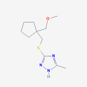 3-[[1-(methoxymethyl)cyclopentyl]methylsulfanyl]-5-methyl-1H-1,2,4-triazole