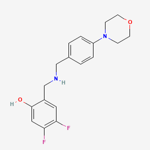 4,5-Difluoro-2-[[(4-morpholin-4-ylphenyl)methylamino]methyl]phenol