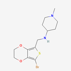 N-[(5-bromo-2,3-dihydrothieno[3,4-b][1,4]dioxin-7-yl)methyl]-1-methylpiperidin-4-amine