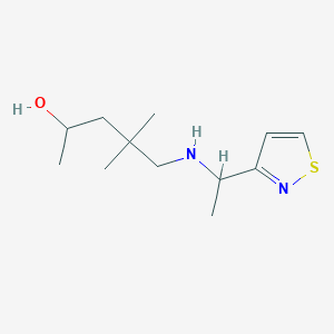 4,4-Dimethyl-5-[1-(1,2-thiazol-3-yl)ethylamino]pentan-2-ol