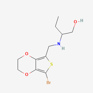 2-[(5-Bromo-2,3-dihydrothieno[3,4-b][1,4]dioxin-7-yl)methylamino]butan-1-ol