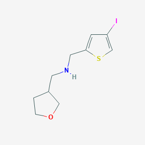 N-[(4-iodothiophen-2-yl)methyl]-1-(oxolan-3-yl)methanamine