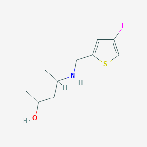 molecular formula C10H16INOS B7407462 4-[(4-Iodothiophen-2-yl)methylamino]pentan-2-ol 