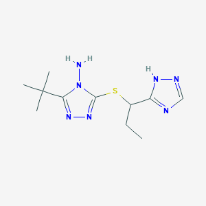 3-tert-butyl-5-[1-(1H-1,2,4-triazol-5-yl)propylsulfanyl]-1,2,4-triazol-4-amine