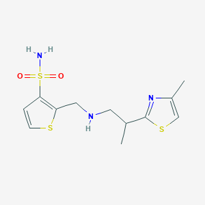 2-[[2-(4-Methyl-1,3-thiazol-2-yl)propylamino]methyl]thiophene-3-sulfonamide