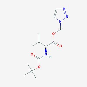 molecular formula C13H22N4O4 B7407485 triazol-1-ylmethyl (2S)-3-methyl-2-[(2-methylpropan-2-yl)oxycarbonylamino]butanoate 