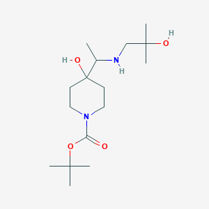 Tert-butyl 4-hydroxy-4-[1-[(2-hydroxy-2-methylpropyl)amino]ethyl]piperidine-1-carboxylate