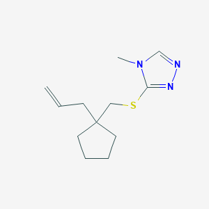 4-Methyl-3-[(1-prop-2-enylcyclopentyl)methylsulfanyl]-1,2,4-triazole