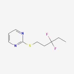 2-(3,3-Difluoropentylsulfanyl)pyrimidine